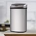FDW Kitchen Trash Can for Bathroom Bedroom Home Office Automatic Touch Free Garbage Bin with Lid Brushed 13 Gallon/50L Stainless Steel