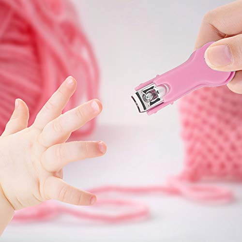 9PCS Baby Grooming Kit Infant Nursery Set Newborn Healthcare Kits Child Care Baby Nail Clipper (Pink)