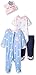 Gerber Baby 4 Piece Sleep 'n Play, Onesies, Footed Pant and Cap Set, bear, 0-3 Months