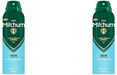 Mitchum Men Triple Odor Defense 48HR Deodorant Spray 200ml Pack of 2