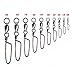 Easy Catch 20pcs/Box Size 3 4 5 6 7 Strong Fishing Ball Bearing Swivel with Solid Welded Ring and High-Strength Coastlock Snap (100% Copper+Stainless Steel)
