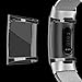 【2-Pack】 YiJYi Compatible with Charge 3 Screen Protector,Soft Slim Full-Around Protective Charge 3 Case Cover for Charge 3 and Charge 3 SE(Clear+Black)