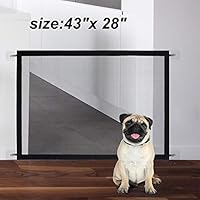 Pet Safety Gate Magic Gate for Dog Safety Enclosure Portable Mesh Folding Safe Guard, Pet Isolation Net, Baby Safety Fence, Retractable Gate for Pets Dog Cat Install Anywhere As Seen On TV