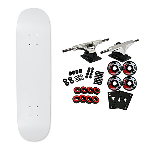 Moose Complete Skateboard DIPPED WHITE 7.63