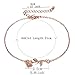 Bright Moon Rose Gold Women Anklets jewelry - Exquisite 18K Rose Gold Plating Brass Adjustable Chain For Mother's Day