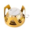 OVERMONT Mini-koperen spirituskoker, campingkooktoestel met aluminium standaard, voor kamperen, wandelen, uitstapjes…