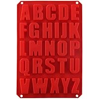 Silicone Letter Cake Mold BPA Free, Non-Stick Chocolate Mold Soft and Easy to Release, Decorating Silicone Red Mold Cake…