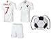 prtfc Cristiano Ronaldo Portugal #7 Away Kids Soccer Jersey and Shorts World Cup Kit All Youth Sizes