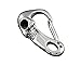Heavy Metal Stainless steel Skull Clasp Carabiner Biker Keychain