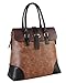 Diophy PU Leather Two Tone Birkin Style Tote Accented with Buckle Décor Womens Purse Handbag AB-013