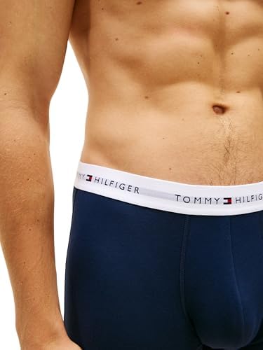 Uomo Pantaloncini Boxer Confezione da 3 con Fascia con Logo, Multicolore (Arm Grn/WDG Blu/Ptch Blu), L