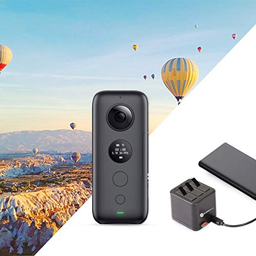 360 ONE X Battery Charger Set, slopehill 1280mAh Replacement Battery for Insta360 ONE X, 3-Pack Camera Batteries & Triple Slot Charging Station with Built-in TF Memory Card Reader - Thumbnail 6