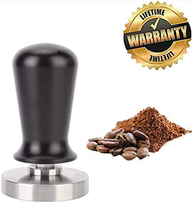 コーヒータンパー コーヒーパウダー圧力ハンマータンパーパウダーコンパクターコーヒーツールブラック58mmスタンドコーヒーパウダー