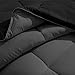Bare Home Twin/Twin Extra Long Comforter - Reversible Colors - Goose Down Alternative - Ultra-Soft - Premium 1800 Series - All Season Warmth - Bedding Comforter (Twin/Twin XL, Black/Grey)