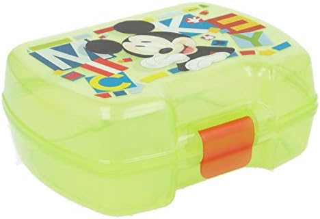 ALMACENESADAN 2001, Sandwich Maker Rectangular Multi-colored Disney Mickey Mouse watercolors, plastic product; BPA free; dimensions 18x14x7 cm