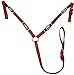 D.A. Brand Deluxe Nylon Bridle/Breast Collar w/Braided Rawhide Trim Horse Tack(Red Draft)thumb 2