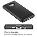 Galaxy A5 (2016) Case, Vofolen Galaxy A5 (2016) Wallet Case Card Holder ID Slot Shock Absorbing Dual Layer Cover Hard Shell Rubber Hybrid Bumper Protective Armor for Galaxy A5 (2016) - Black