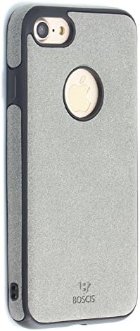 iPhone 6 Plus Tpu Case Bumper Luxury Slim Fabric Grain with Full Body Protective Cover and Anti-Scratch and Non-Slip Design for iPhone 6S Plus (2017) (Gray)