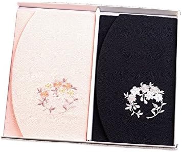 ちりめん桜刺繍ふくさ 新作 人気 2枚セット 紙箱入 慶弔両用袱紗 結婚式 男性用 日本製 女性用 桜 冠婚葬祭