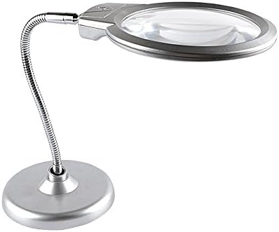 table lamp LED patch table lamp Magnifying glass lamp protect eyes Fashion healthy Metal lights plastic Learn read dorm room bedroom living room (white)