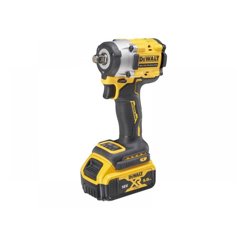 DEWALT DCF921P2T XR BL 1/2in Impact Wrench 18V 2 x 5.0Ah Li-ion, Yellow