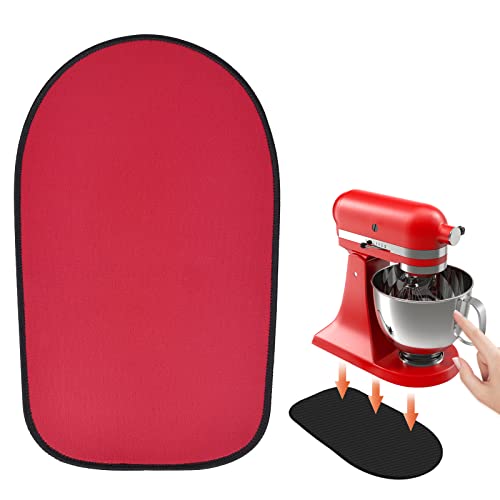 Sliding Mat for Stand Mixer,Mixer Mover Slider Mat Pad,Heat Resistant Mat For Appliance,Kitchen aid Mixers Accessories. (Red, For 4.5-5 Qt Mixer)