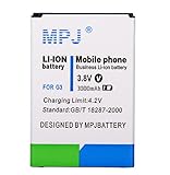 LG G3 Battery, MPJ 3000mAh Li-ion Replacement Battery For LG G3, D851(T-Mobile), D850(ATT), VS985(Verizon), LS990(Sprint) [12-Month Warranty]