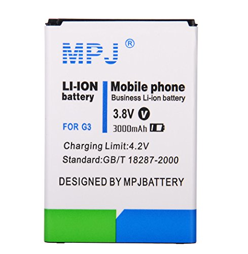 MPJ 3000mAh Li-ion Replacement Battery for LG G3, D851(T-Mobile), D850(ATT), VS985(Verizon), LS990(Sprint) MPJ 3000mAh Li-ion Replacement Battery for LG G3, D851(T-Mobile), D850(ATT), VS985(Verizon), LS990(Sprint)