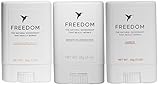 Travel 3pk (Amber, Peach, Unscented) Natural Deodorant Aluminum Free (that REALLY works!) Stay Fresh All Day: For Women & Men: Organic/Healthy/Safe/Non-Toxic: Phthalate/Paraben/Gluten & Cruelty Free