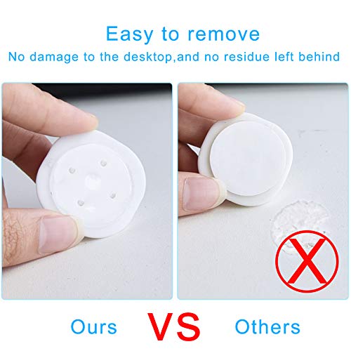 BQTQ 40 Pieces Cable Clips White Cable Holder Self Adhesive Cable