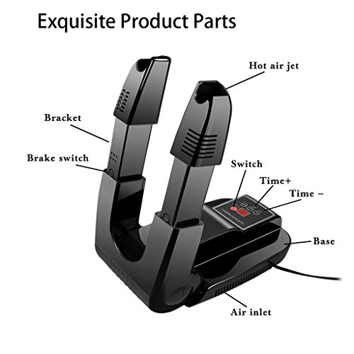 ewinever Electric Shoe Dryer Warmer,Portable Foldable Scalable Sterilizable Heater with Intelligent Timer for Shoes Boots Gloves Helmet Socks