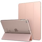 MoKo iPad Air Case - Slim Lightweight Smart Shell Stand Cover with Translucent Frosted Back Protector for Apple iPad Air 9.7" Tablet, Rose Gold (with Auto Wake/Sleep, not Fit iPad Air 2)