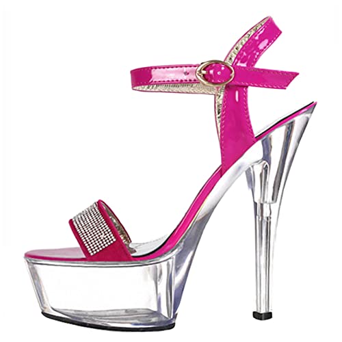 YekgfuD Women's Sexy Solid Color Stiletto Heels Open