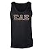 Sigma Alpha Epsilon Twill Letter Tank Top Black Large