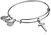 Alex and Ani Divine Guides Expandable Bangle Bracelet for Women, Cross Charm, 2 to 3.5 in