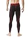 TSLA Men's Compression Pants Running Baselayer Cool Dry Sports Tights, Athletic(mup19) - Black & Red, Small