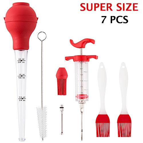 FIRECOW Turkey Baster, with Cleaning Brush, Meat Injector, Perfect for
