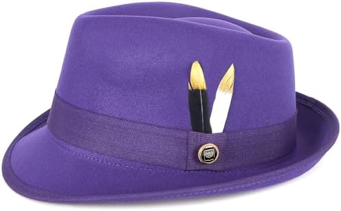 mens purple dress hats Men's Tall 100% Wool Dress Top Hat in Purple, Purple / Small