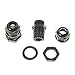 LINKSOLAR Weatherproof ABS Solar Double Cable Entry Gland,Curved Cable Connector For All Cable Types 6mm² to 12mm² for Rv, Campervan, Boat (Type D, Black)