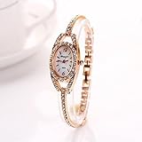 IEason,Fashion Women Lady Bracelet Stainless Steel Crystal Quartz Watch (A)