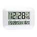 FAS1 Radio Controlled Digital Wall Clock LCD Desk Alarm Clock with Temperature Date Calendar for Office Home (US Version) - 25cm X 18cm