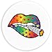 Weed Pop-Socket Leaf Dope 420 Rainbow Lips White Stoner Gift - PopSockets Grip and Stand for Phones and Tablets