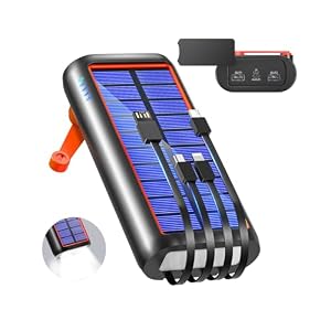 ソーラーモバイルバッテリー 22.5W/PD18W 61200mAh 急速充電 手回し充電 ソーラーチャージャー