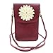 Small Crossbody Shoulder Purse Chrysanthemum Universal Cell Phone Messenger Bag