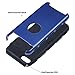 ULAK iPod Touch 7 Case, iPod Touch 6 Case, Slim Fit Dual Layer Hard PC Back+TPU Shockproof Interior Protective Case Cover for Apple iPod Touch 5th/6th/7th Generation, Navy Blue/Black