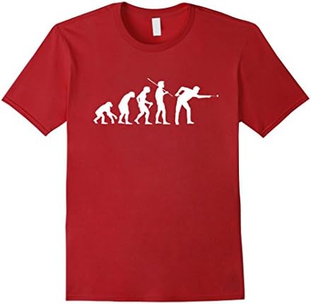 Men's Evolve to Pool Snooker Billiards Evolution Funny T-Shirt 3XL Cranberry