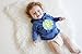 Pearhead First Year Monthly Milestone Photo Sharing Baby Belly Stickers, 1-12 Months, Blue