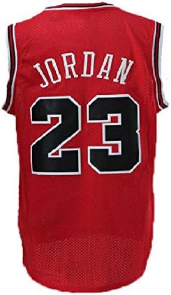 meetziis Men's #23 Basketball Jerseys Retro Jersey Red(S-XXL) (l)