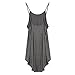 KMG Kimloog Women Halter Backless Sleeveless Irregular Casual Short Mini Dresses Party Beach Sundress (L, Gray)