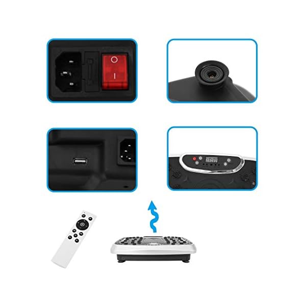 Jiasuz-Vibration-Plate-Exercise-Machine-Full-Whole-Body-Workout-Home-Massager-and-Fitness-Platform-Weight-Loss-Toning-with-Resistance-BandRemote-Control-and-Support-220IbsSilver Jiasuz Vibration Plate Exercise Machine Full Whole Body Workout Home Massager and Fitness Platform Weight Loss & Toning, with Resistance Band,Remote Control and Support 220Ibs,Silver